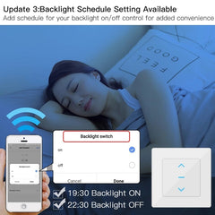 WiFi Smart Curtain Switch Touch Design for Motorized Curtains and Roller Blinds Works with Alexa Google