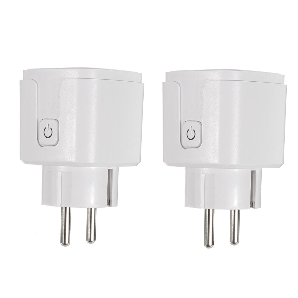 WiFi Smart Plug Home Power Switch Socket Outle 2.4GHzNet Works with Alexa/Google Assistant Timer No Hub Required 2pcs 15A EU