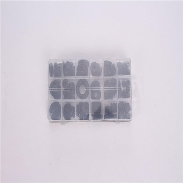 125pcs Wiring Cable Black Rubber Grommets Assortment Kit