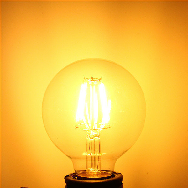 E27 6W Warm White COB LED Filament Retro Edison Bulbs 220V