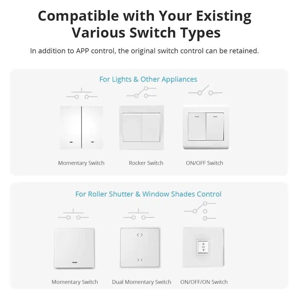WiFi Smart Dual Relay Module Two Way Power Metering Smart Switch for Smart Home