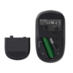 Wireless Mouse 2.4GHz Bluetooth 3.0/5.0 Triple Mode with USB&Type-C Receiver 2400DPI Noiseless Mouse for Desktop Computer Laptop PC