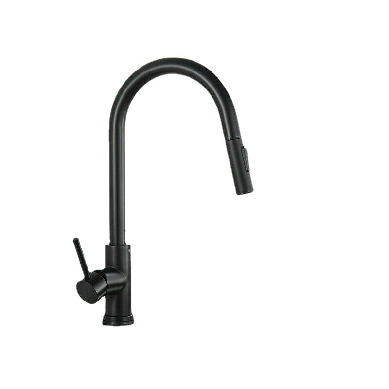 Matte Black Stainless Steel Kitchen Sink Faucets Mixer Smart Touch Sensor Pull Out Hot Cold Water Tap Crane