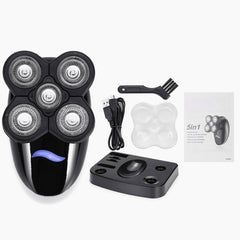 Rotary 5D USB Rechargeable Cordless Mens Electric Shaver Razor Bald Head Hair Trimmer
