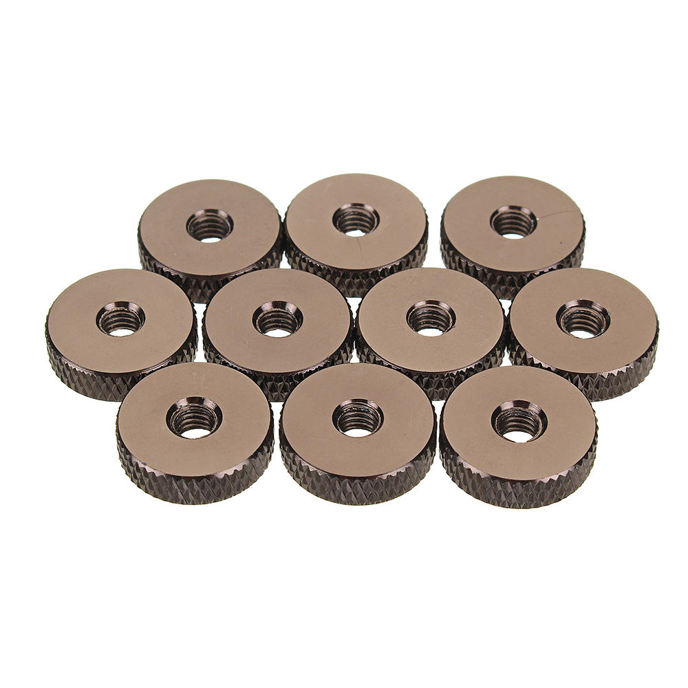 M4AN3 10Pcs M4 Manual Knurled Thumb Screw Nut Spacer Flat Washer Aluminum Alloy Multicolor