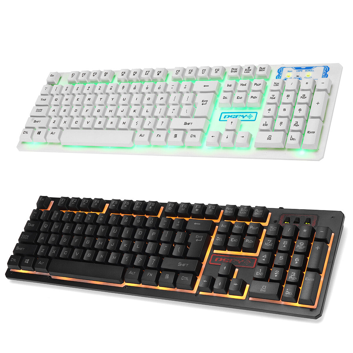 3-In-1 USB Wired Keyboard 1600DPI Mouse Colorful Headset Set Gaming Backlight Mechanical Keyboard Waterproof for Desktop Computer Notebook