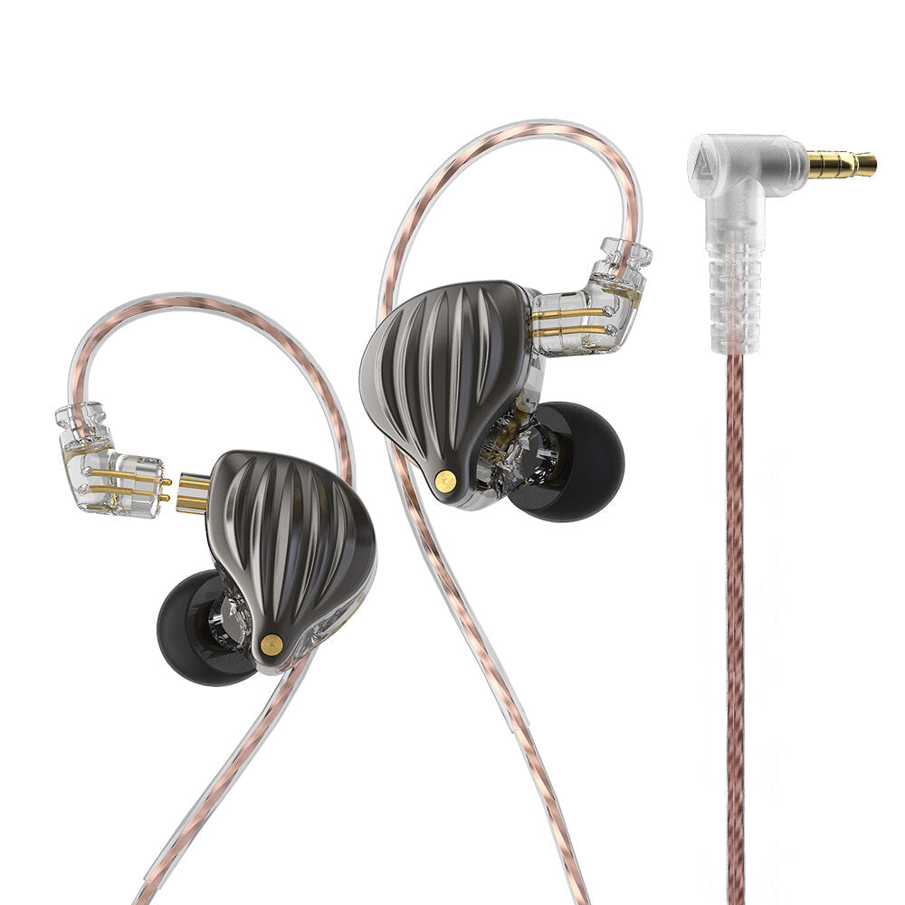 Dynamic In-Ear Earphones Monitor Metal Wired Earphone ENC Noise Cancelling Sport Music Headphones with Detachable Cable