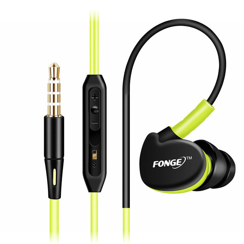 Sport Stereo Bass 3.5mm In-ear Earphone Running Waterproof Sweatproof with Mic Headset
