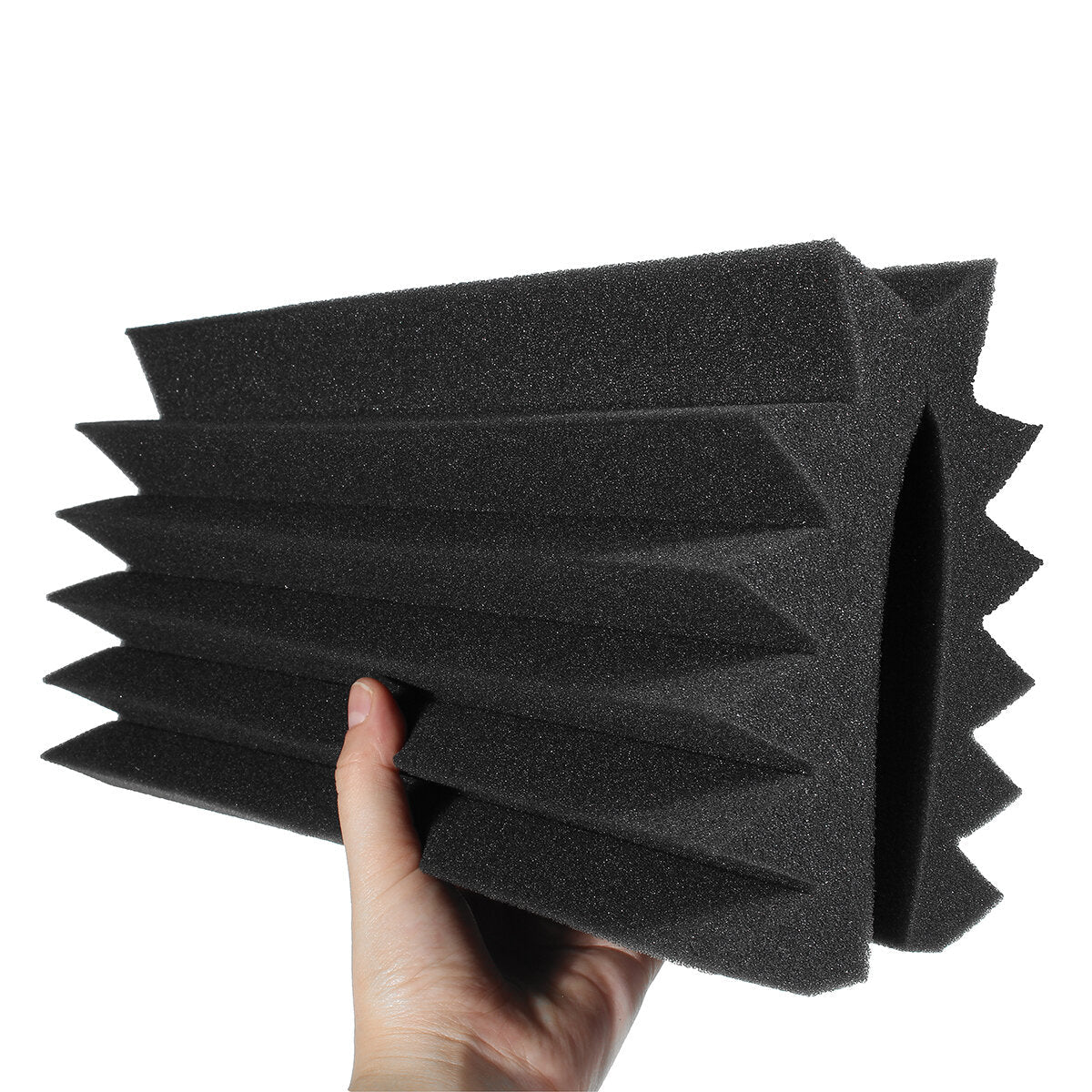 6Pcs Triangular Sound Insulation Cotton KTV Muffler Sponge Foam Pad Wall Absorption