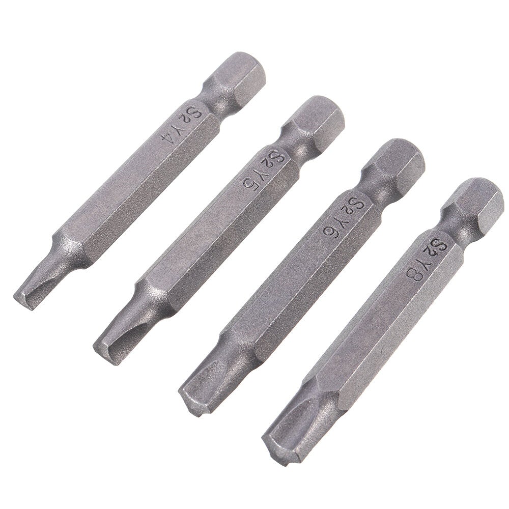 4pcs/set Magnetic Y Shaped Screwdriver Bit Hex Shank Y4/5/6/8