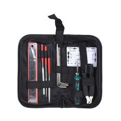10Pcs Guitar Care Tool Set Repair Wrench Files Ruler Maintenance Tech Kit with Bag