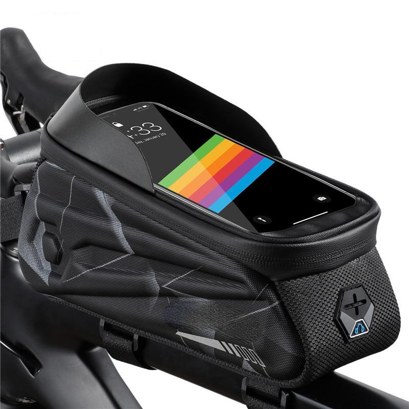 Bicycle Top Tube Phone Bag Hard Case Waterproof Headphone