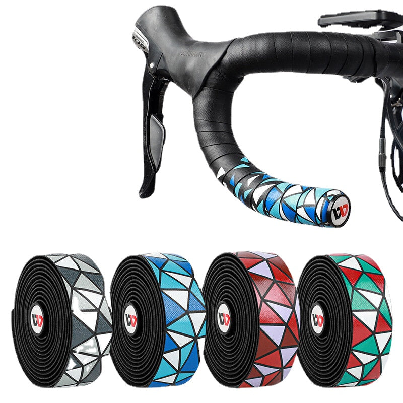 2 Pcs Bike Handlebar Tapes PU Anti-slip Waterproof Handlebar Grip Wraps Adhesive Strap For Cycling Bicycle Mountain Bike