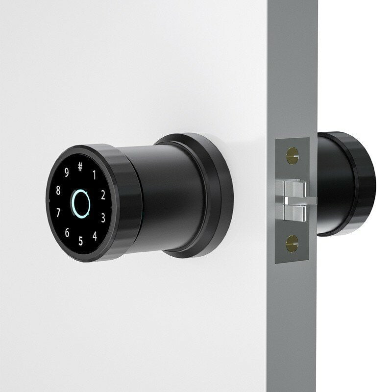 Smart Fingerprint Lock Keypad Door Knob With Key Entry Door Lock Code Locks Door Knob Auto Lock For Home Office Hotel Bedroom Garage