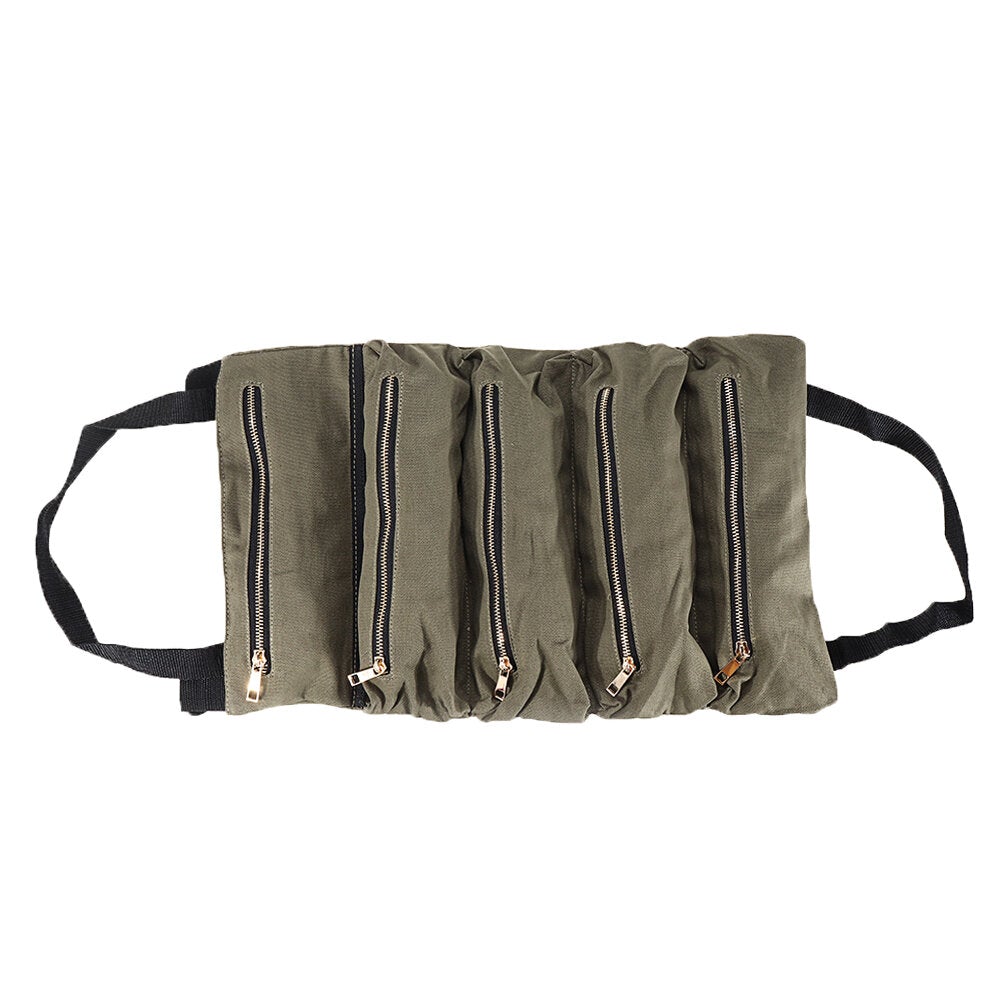 Handheld Fold-able Canvas Storage Tool Bag Portable Toolbag Repair Hand Toolkit Metal Screws Drill Plier Wrench wood working Tool Organizer