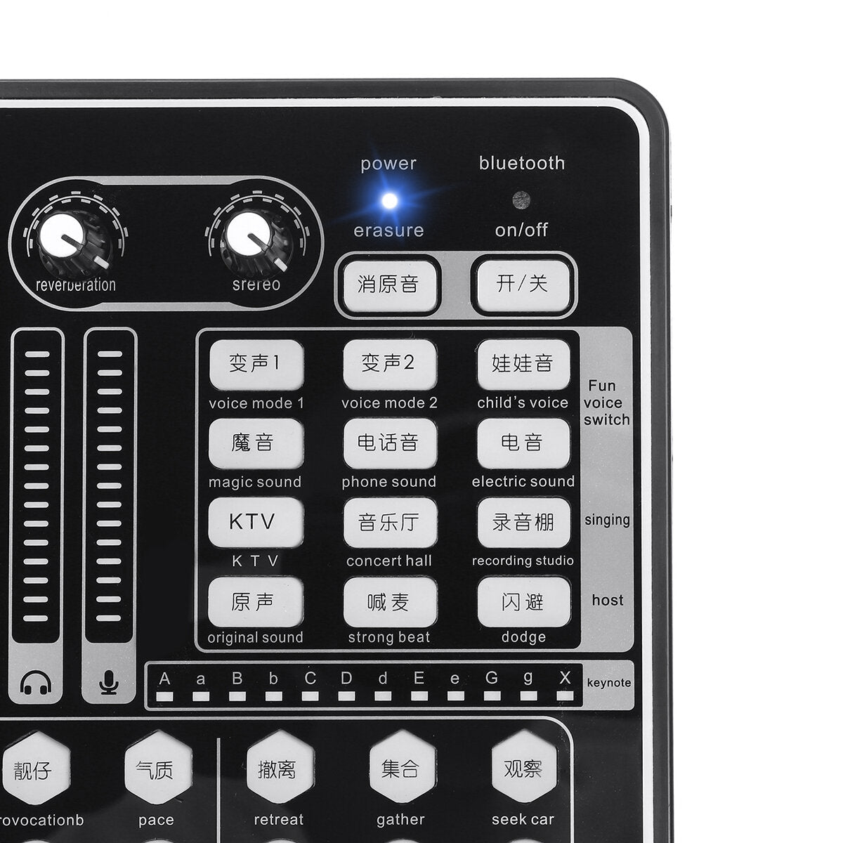 Bluetooth Live Sound Card for Youtube Tiktok Gaming Broadcast External Mixer Headset Microphone Computer Mobile Phone Webcast Accompaniment Set