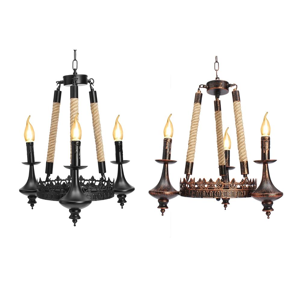3 Heads Iron Chandelier Living Room Dining Room Ceiling Light Pendant Light AC110-220V