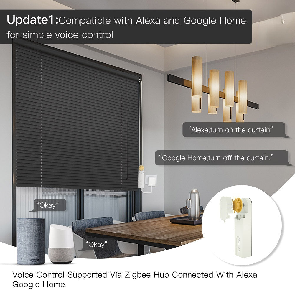 Smart DIY Motorized Roller Blinds/Shades Drive Motor Hub Tuya APP Alexa Google Home Voice Control
