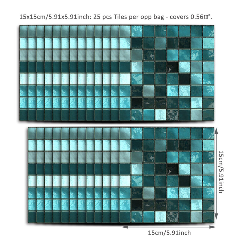 Kitchen Tile Stickers Bathroom Modern Style Sticker Self-adhesive Wall Decoration