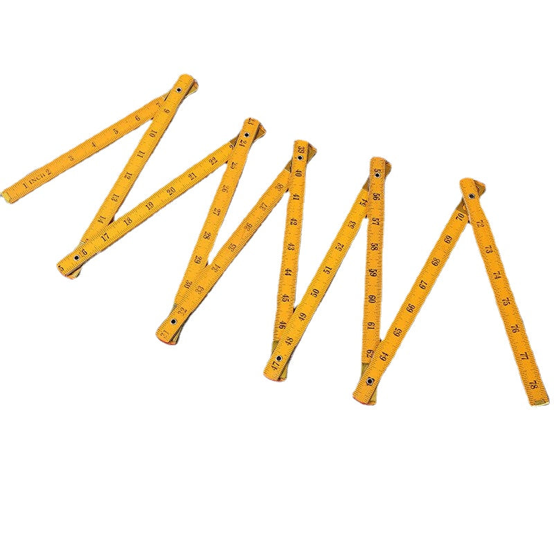 Portable Wooden Folding Ruler 1M/2M Multifunctional Painting Drawing Measuring Instrument Model Template Ruler Carpenter Measuring Tools