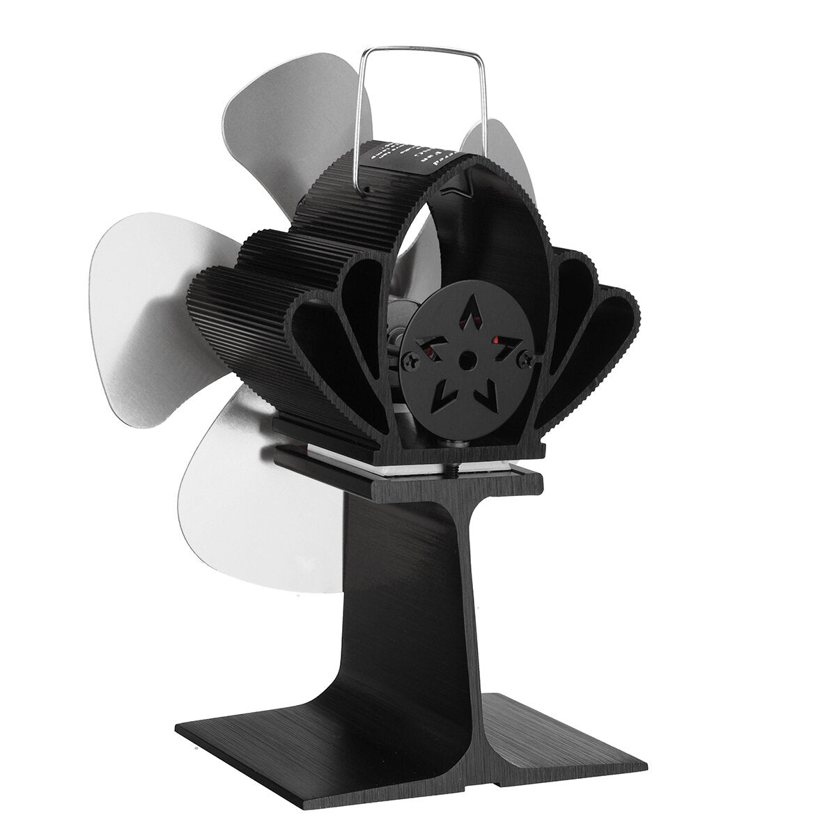 5 Blades Fireplace Fan Silent Motors Heat Powered Stove Fan Eco Stove Fan for Gas/Pellet/Wood/Log Stoves