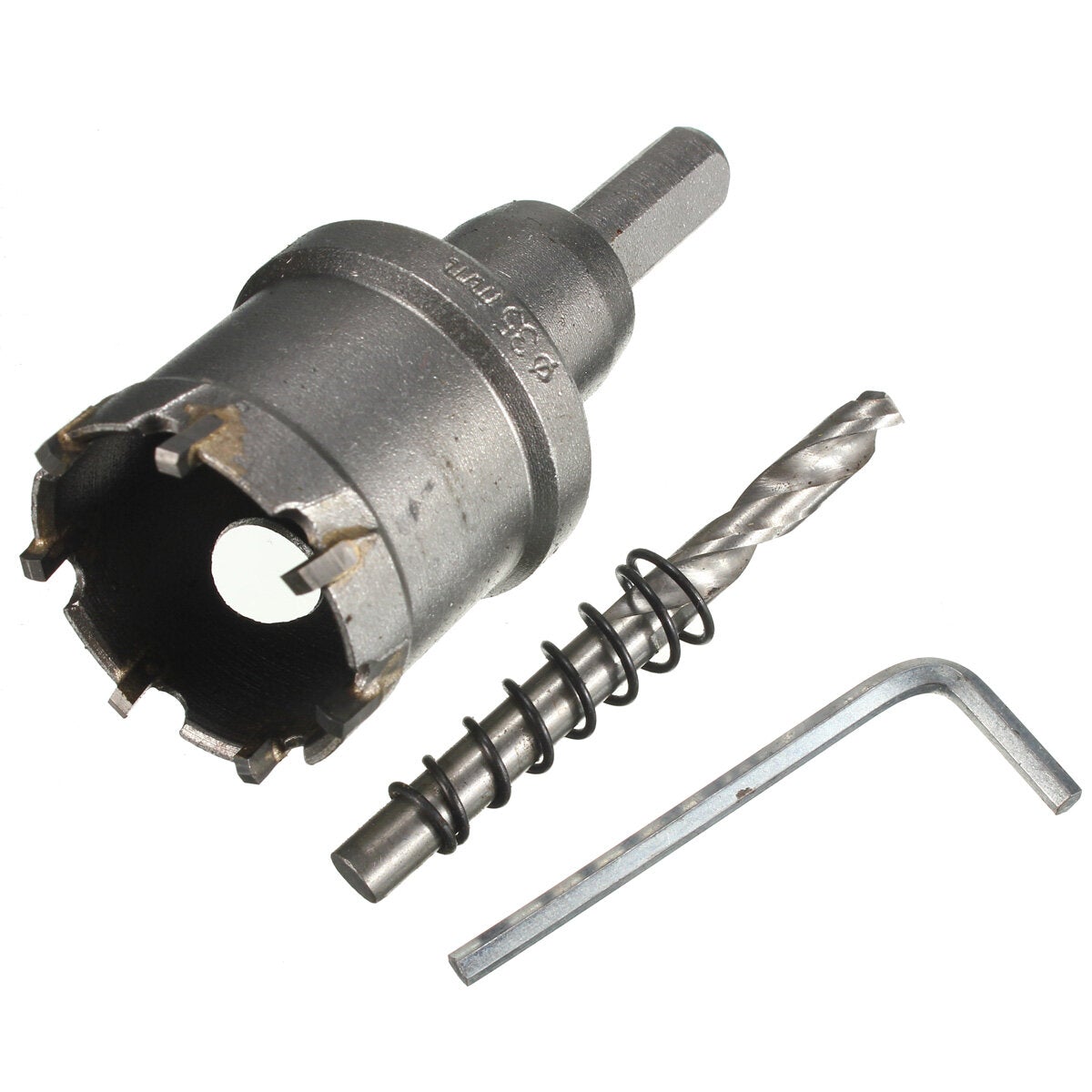 25mm - 45mm Carbide Tip Metal Cutter Hole Saw with Wrench/ Twist Drill Bit