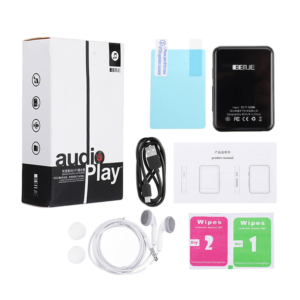 16GB Bluetooth MP3 Player HD Lossless MP4 MP5 MP6 Music Audio Video Built in Speaker External Sound Recording Alarm FM