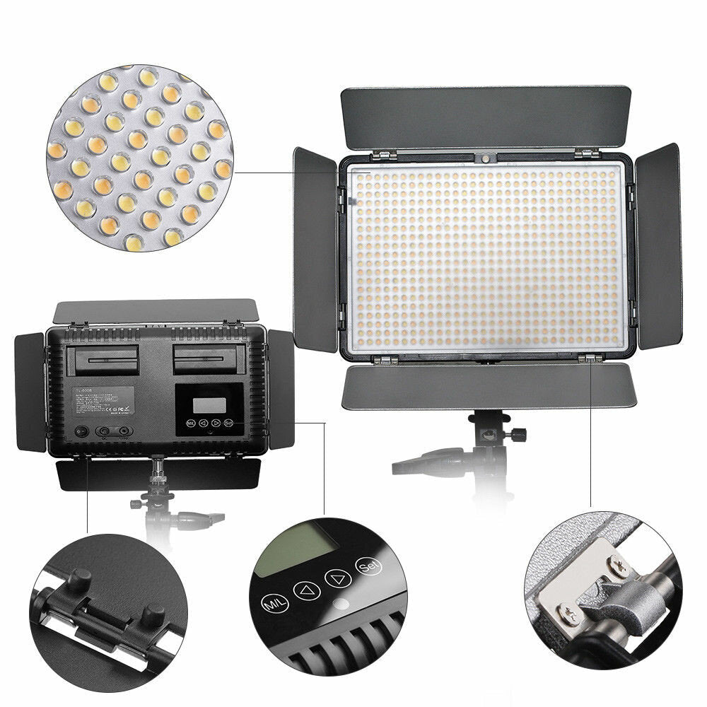 LED Dual-color Temperature High-brightness Fill Light Photography Lamp for Portrait News Interview Studio