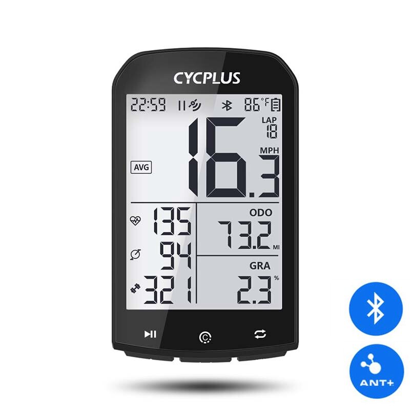 GPS Bicycle Computer Wireless With ANT+ Cycling Speedometer Waterproof LCD Backlight Bike Odometer Stopwatch For MTB Road Cycle/City Bike