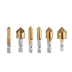 40pcs Chamfer Countersink Drill Bits Wood Plug Cutter Center Punch Core Drill Bit Set