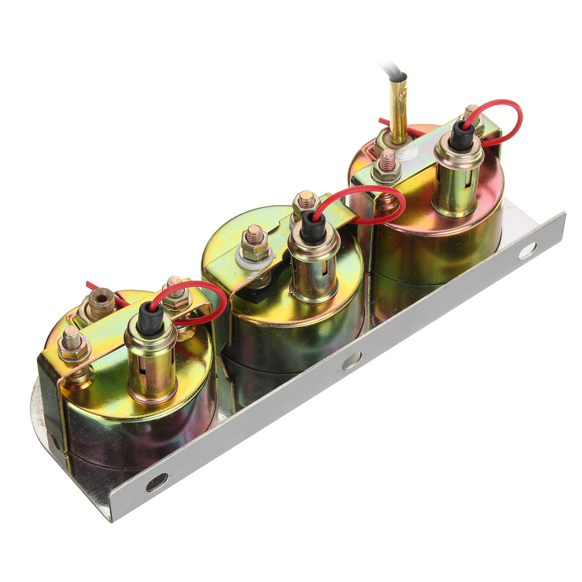 2 Inch 52mm Oil Pressure Water Temp Amp Meter Triple Gauge 3 in 1 Set Chrome Panel