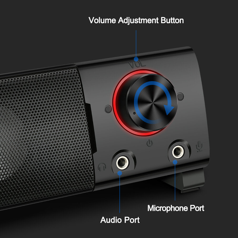 Stereo Surround Music 3.5mm Smart Speaker Column Soundbar for Computer PC Home Notebook TV Loudspeakers