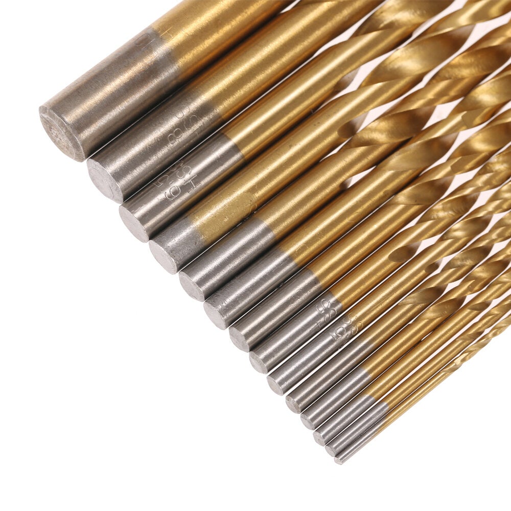 99Pcs HSS Drill Bits with Metal Case 1.5-10mm High Speed Steel Titanium Plated Twist Drill Bit for Wood Drilling