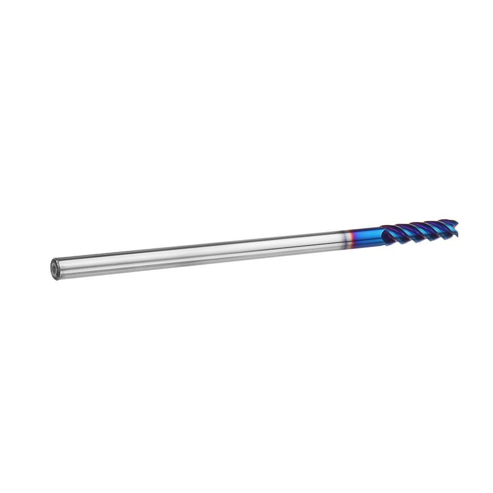 4/5/6/8mm HRC60 4 Flutes Milling Cutter L100mm Blue NACO Coated Tungsten Carbide Milling Cutter CNC Tool
