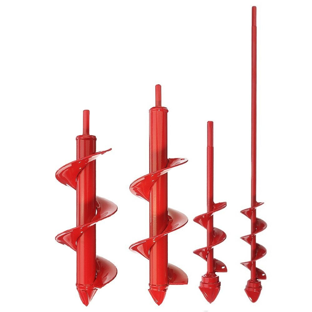 Hard Alloy Head Spiral Auger 4x22/4x45/8x25/8x30cm Non-Slip Flower Bulb Auger Rust Proof Planter Hole Digger Drill Bit