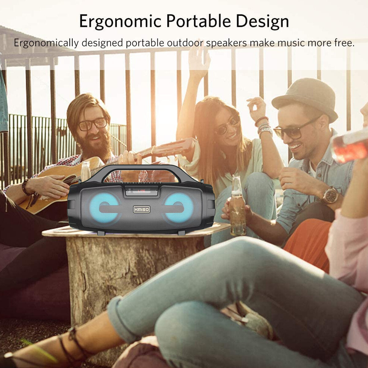 Portable Bluetooth 5.1 Speakers Wireless Stereo Bass Support USB TF Radio Outdoor Stereo HiFi