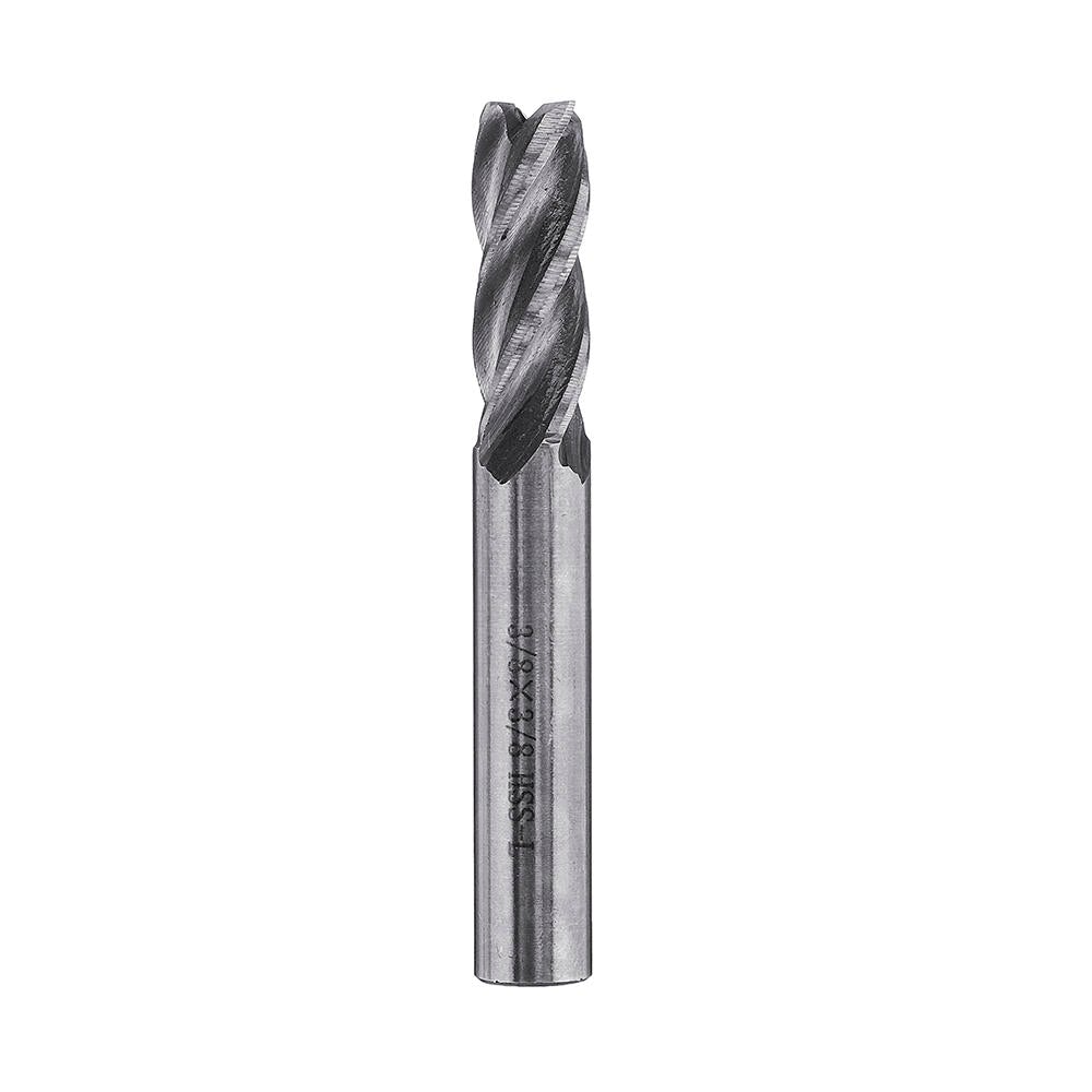 6pcs 3/16-5/8" Imperial Milling Cutter Set High Speed Steel CNC Milling Bit Spiral End Mill Cutter