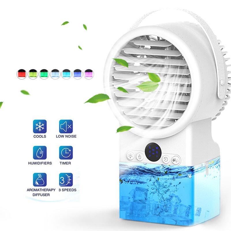3 in 1 Air Condiction Cooling Fan Air Cooler 3 Gear Wnd Speed with Colorful Light Timing Function for Home and Office