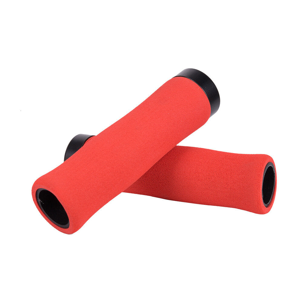 Durable Shockproof Anti-slip Soft Lightweight Single-sided Locking Sponge 1 Pair x Bicycle Grip Mountain Bikes Grip