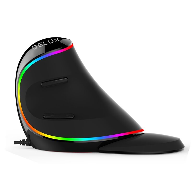 Wired Vertical RGB Gaming Mouse 6 Buttons 4000DPI Ergonomics Optical Right Hand Mice For PC Laptop