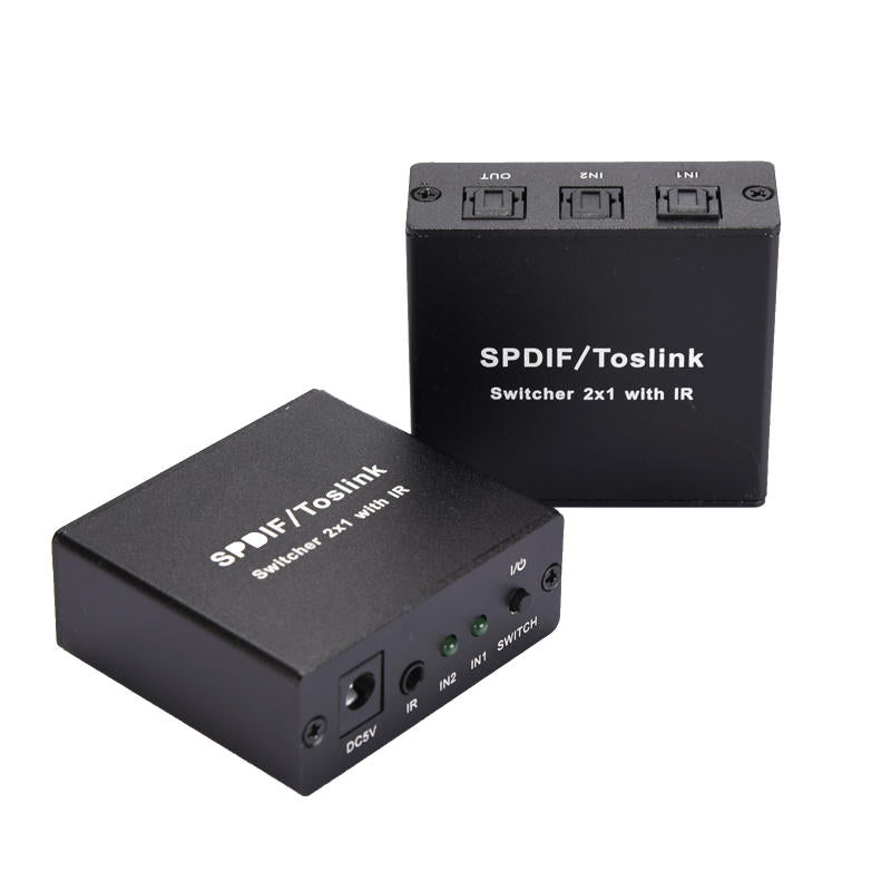 SPDIF/ToslinK Video Switcher 2x1 with IR