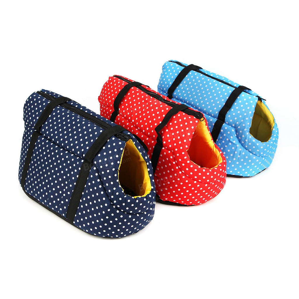 Padded Pet Carrier Bag Nylon Waterproof Travel Zip Lock Carabiner Portable Safe