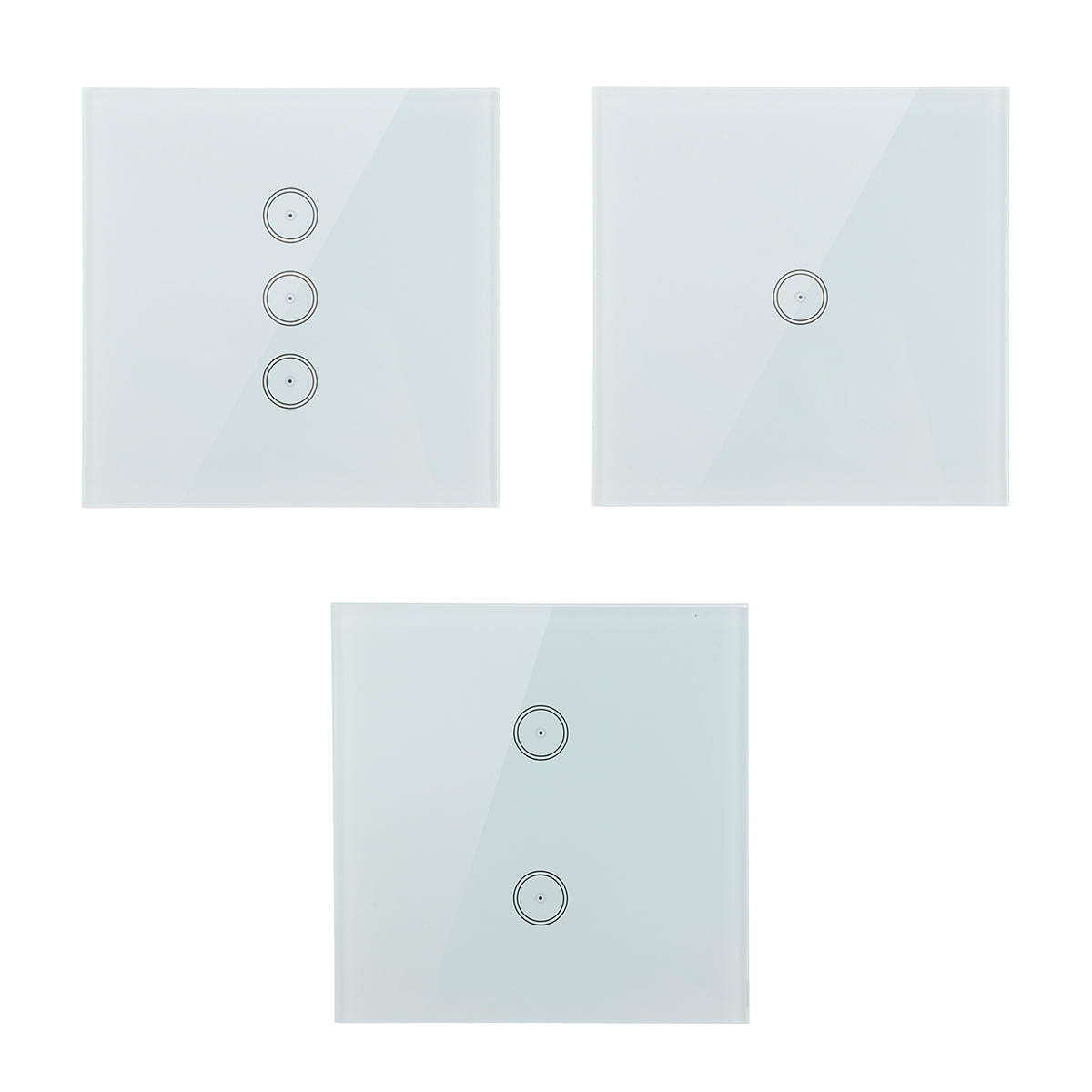 WIFI Smart Voice Control Glass Panel Switch EU Plug Waterproof Glass Touch Screen Support Alexa Google1/2/3 Gang Timer Switch