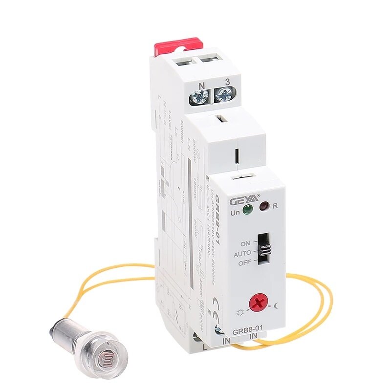 Din Rail Twilight Switch Auto ON OFF Photoelectric Timer Light Sensor Relay,AC110V-240V