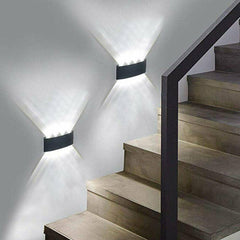 4/6/8W 6000K Wall Light IP65 Waterproof LED Sconce Lamp Up Down Outdoor Camping Light Patio Lawn Light