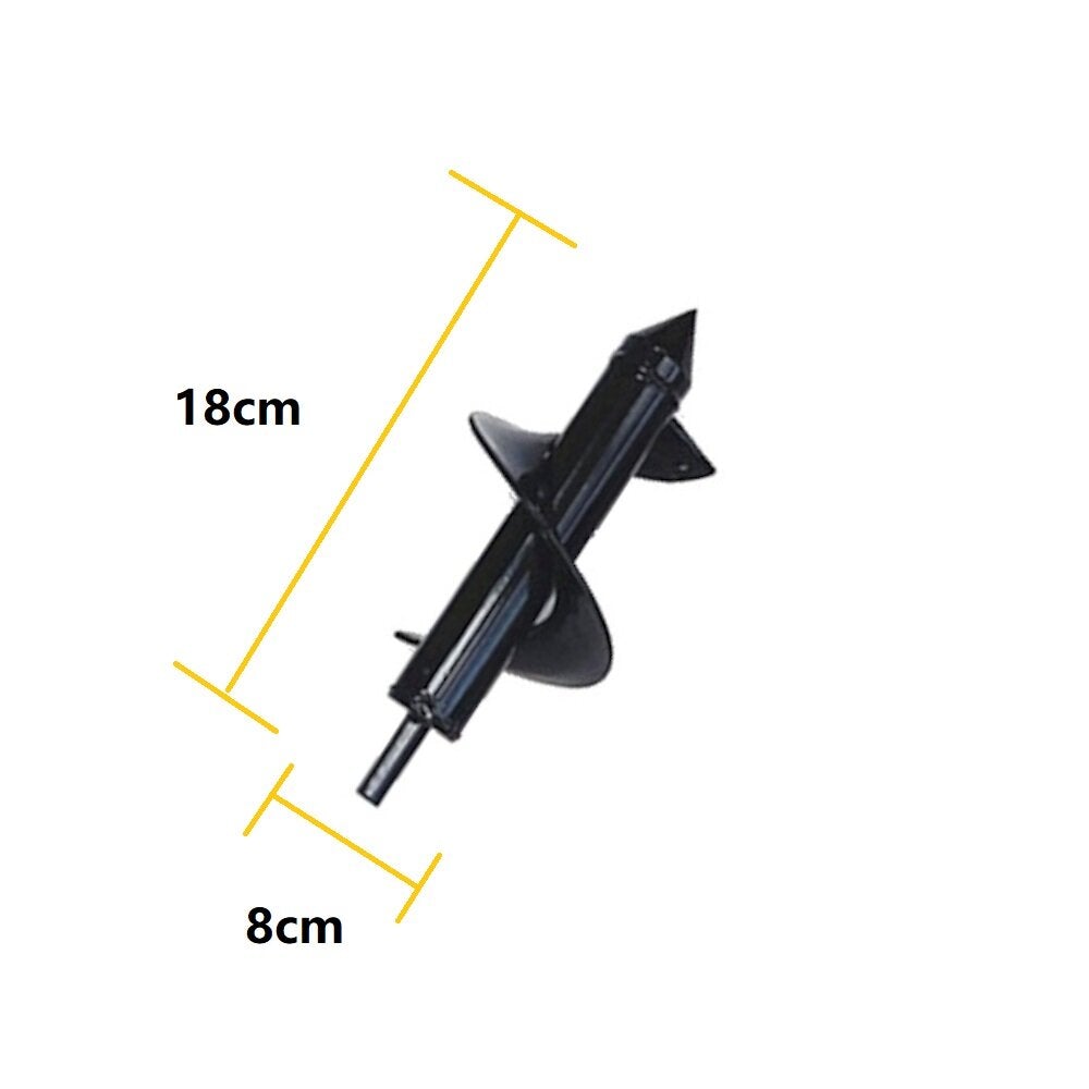 4/4.6/5/8cm Gardening Plant Auger Drill Bit Farm Vegetable Short Rod Earth Post Hole Digger Tools