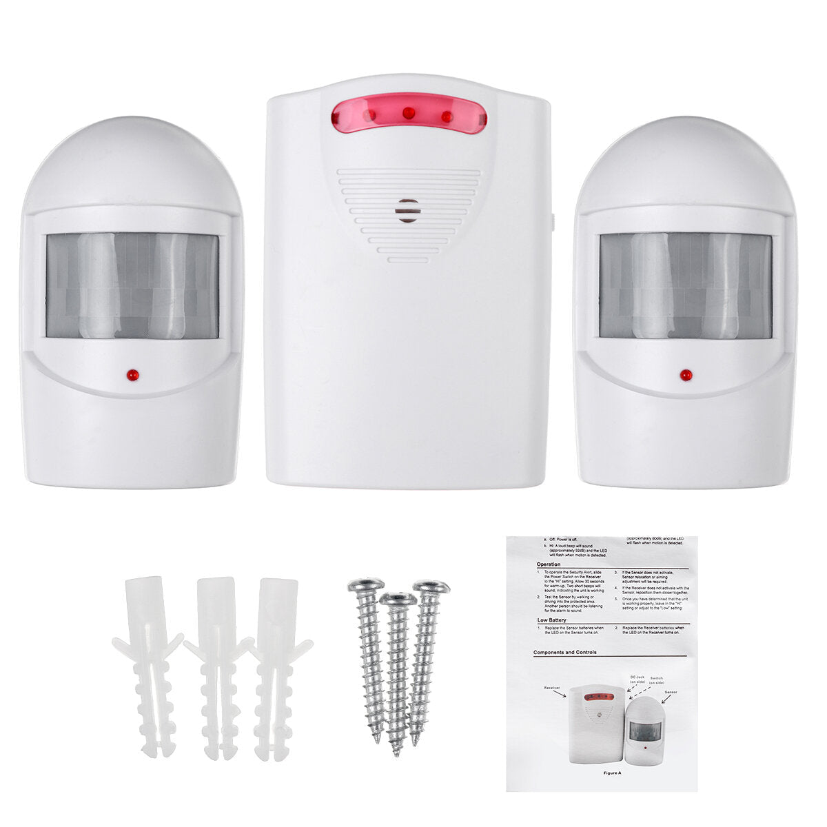 Wireless PIR Sensor Motion Alarm Sensor Low Power LED Reminder Infrared Detector