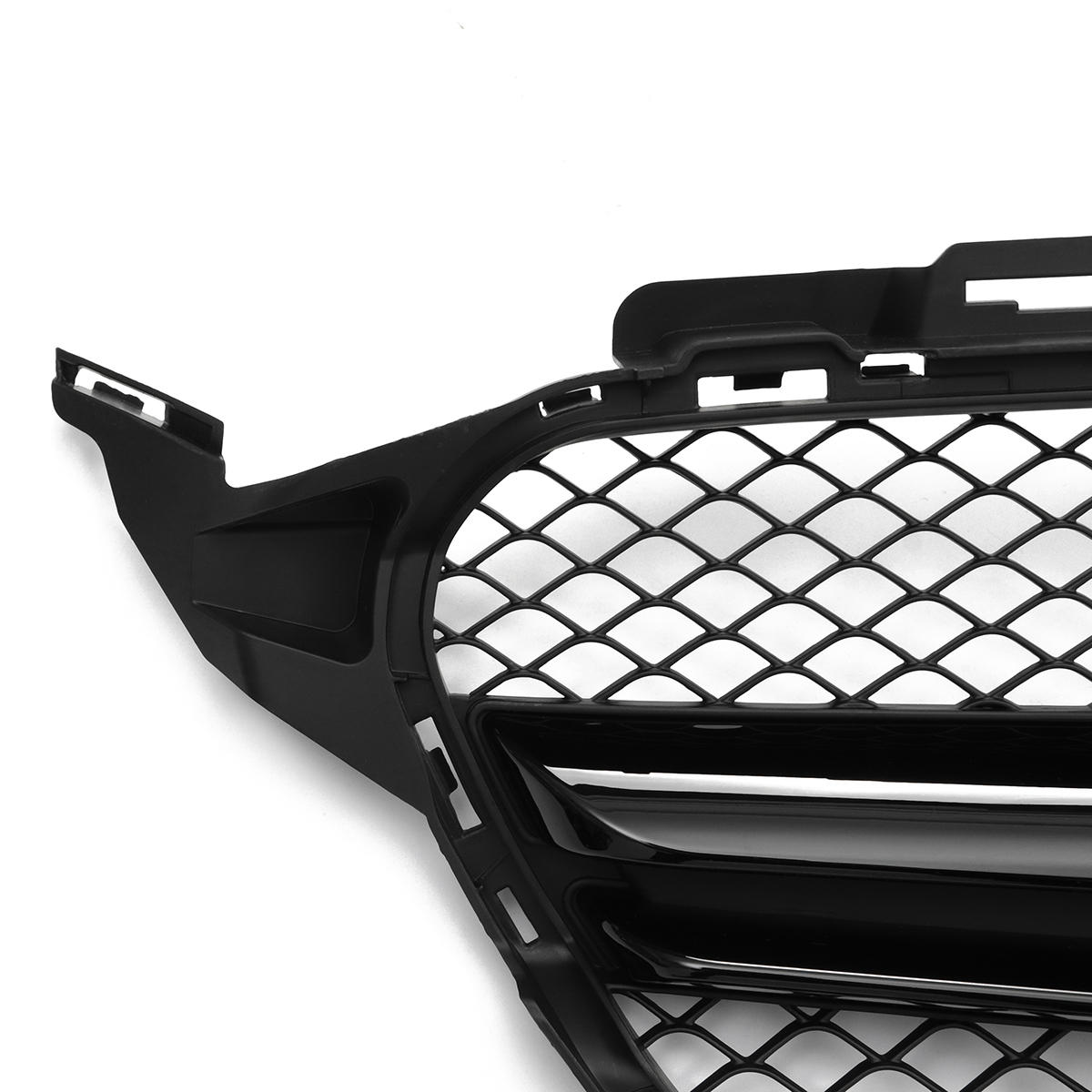 Black AMG C63 Style Grill Grille For Mercedes Benz With Camera