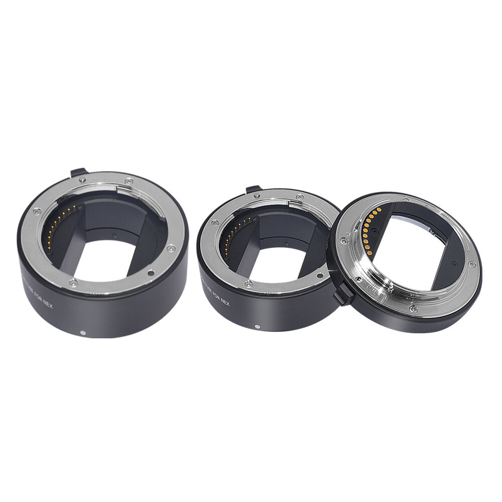10mm 16mm 21mm E-Mount Metal Auto Focus Macro Extension Tube Ring for Sony A7 A7II A7III A7SII A6000 A6300 A6500 NEX 5 Mirrorless Camera Adapter Ring