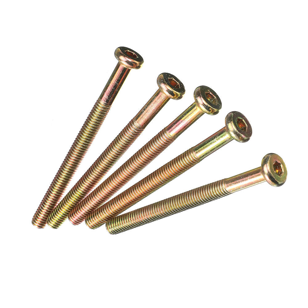 125Pcs High Precision Hex Socket Head Cap Screw Bolts and Barrel Nuts Furniture Connecting Screws Accessories Assortment Kit